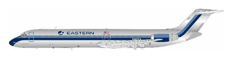 951EA0824P IN Flight200 Eastern Air Lines / イースタン航空 DC-9-51 N401EA スタンド付き 1:200 メーカー完売