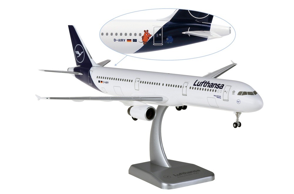 DLH016 Hogan ホーガン / LIMOX Lufthansa / ルフトハンザドイツ航空 Lufthansa A321-100 D-AIRY Mouse Elephant ランディングギア・スタンド付 1:200 お取り寄せ