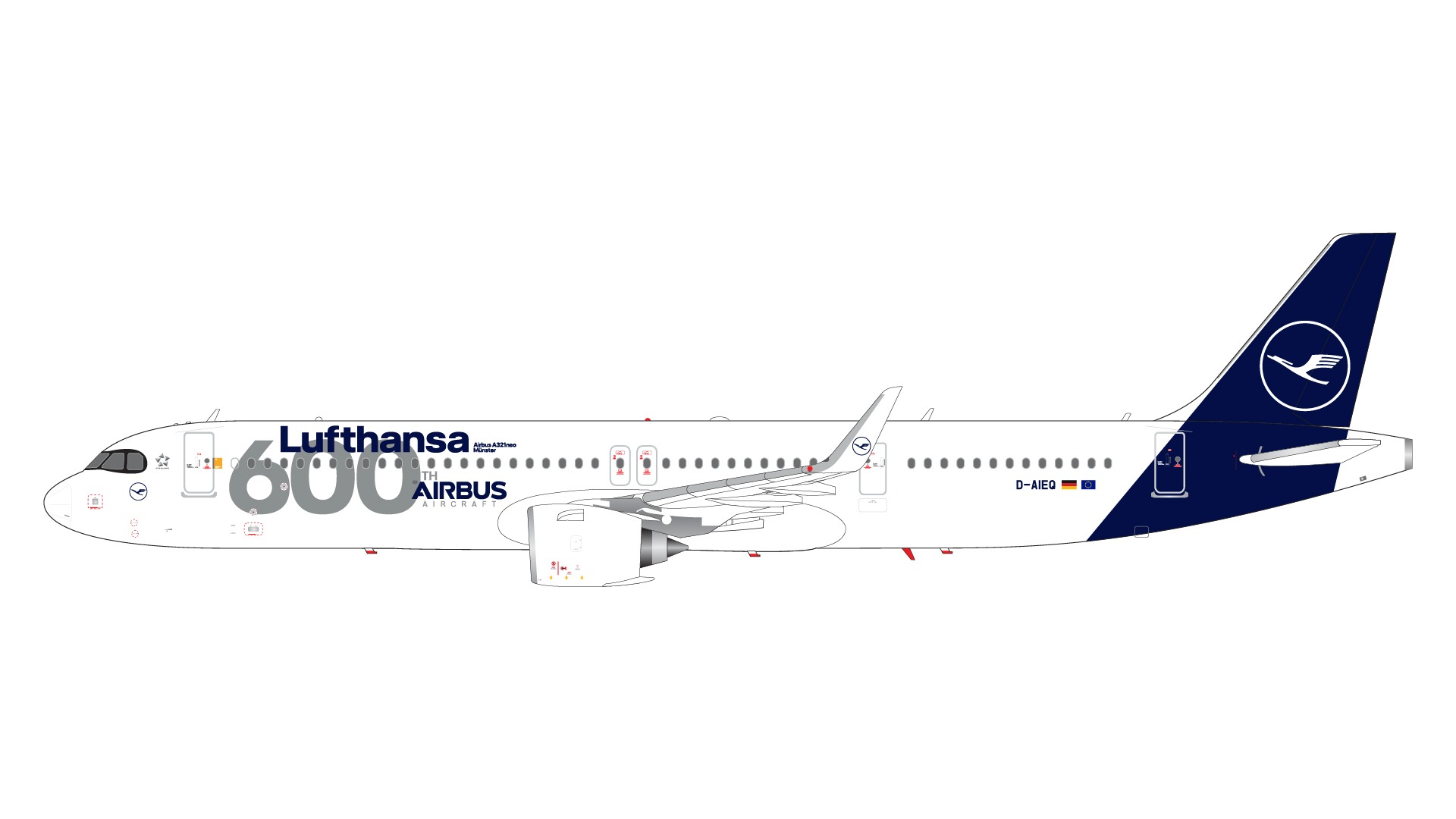 G2DLH1272 GEMINI 200 Lufthansa / ルフトハンザドイツ航空 A321neo D-AIEQ "600th Airbus Aircraft" 1:200 お取り寄せ