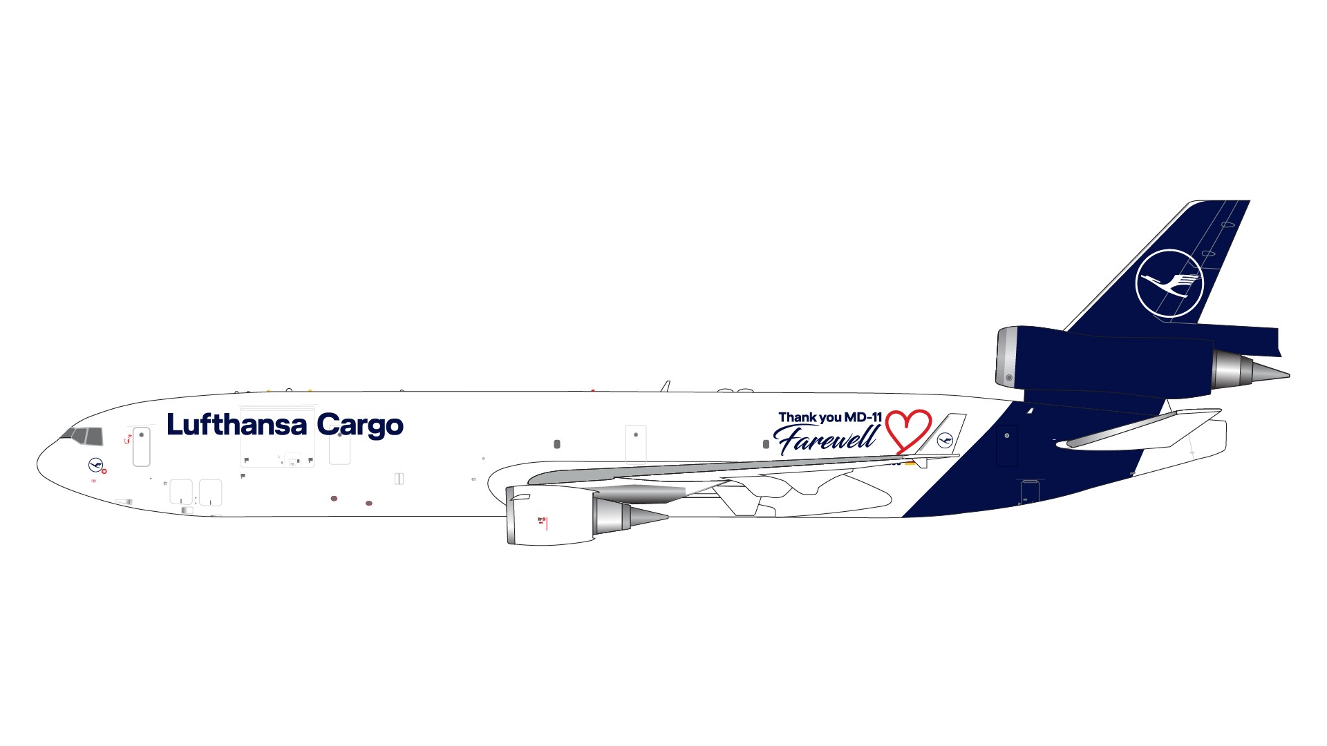 GJDLH2072 GEMINI JETS Lufthansa Cargo / ルフトハンザ カーゴ "Farewell MD-11" MD-11F D-ALCC 1:400 お取り寄せ