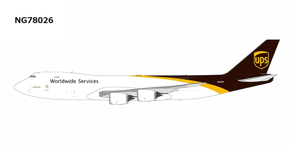 NG78026 NG MODELS UPS / ユーピーエス with "Spirit of Joe Sutter" Sticker B747-8F N605UP 1:400 完売しました。