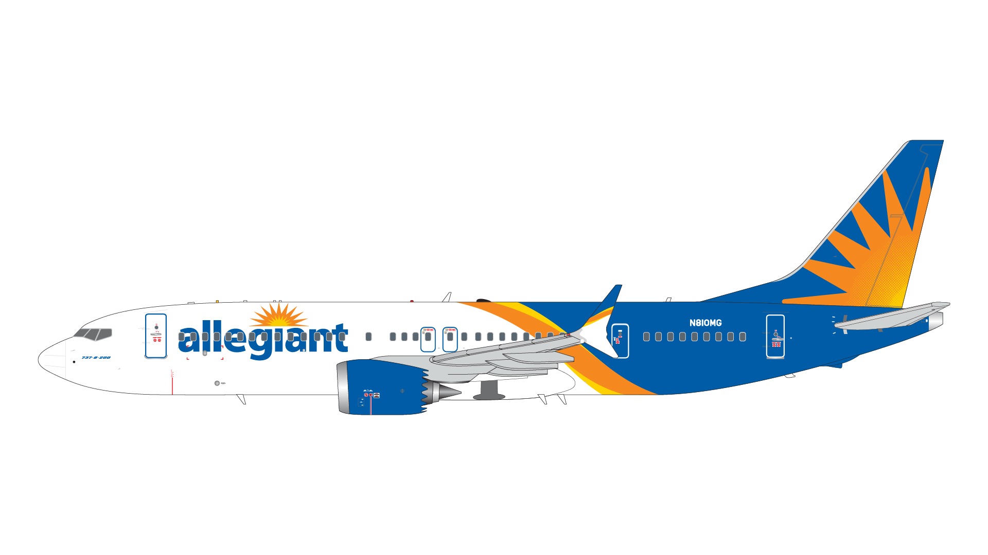 G2AAY1328 GEMINI 200 Allegiant Air / アレジアント航空 B737 MAX8-200 N810MG  1:200 お取り寄せ