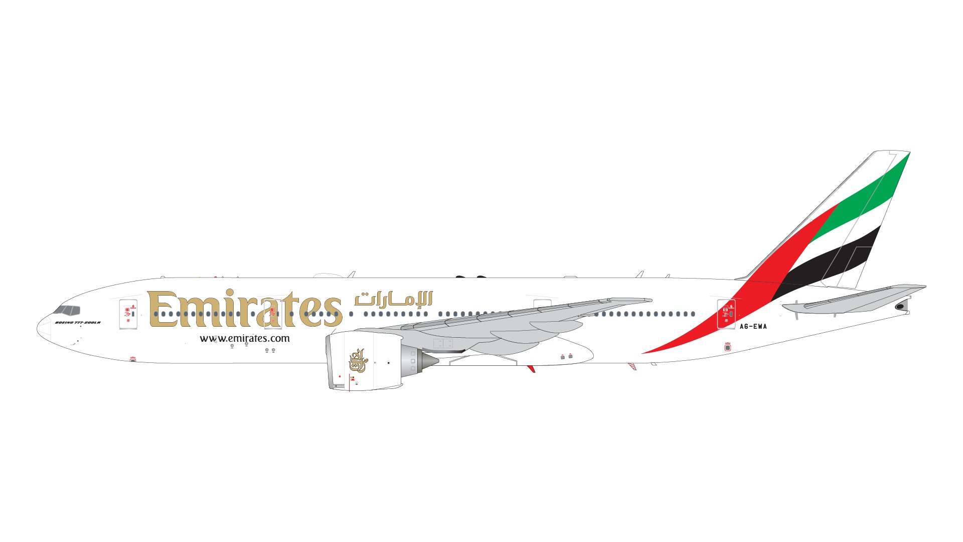 G2UAE412 GEMINI 200 Emirates / エミレーツ航空 B777-200LR A6-EWA  1:200 お取り寄せ