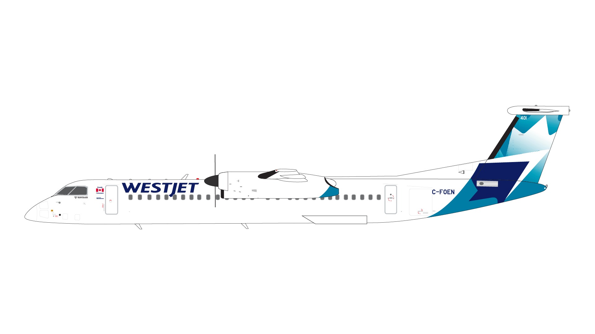 G2WJA1315 GEMINI 200 WestJet Airlines / ウエストジェット Dash 8 Q400 C-FOEN  1:200 完売しました。