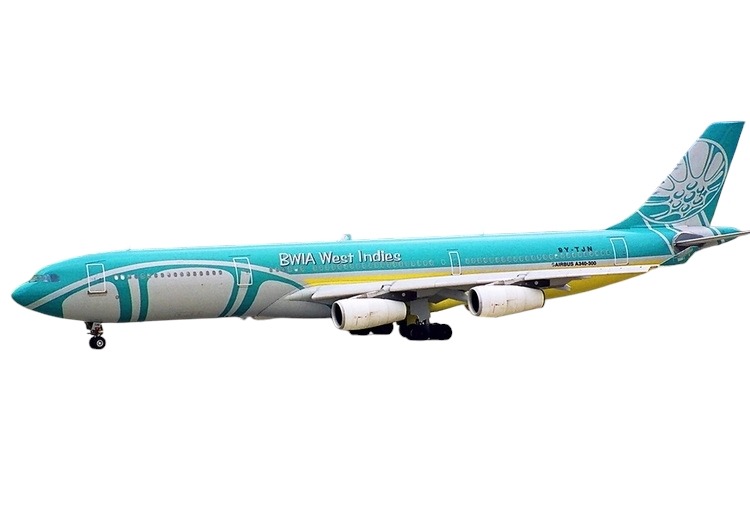 11958 Phoenix BWIA West Indies Airways / BWIA ウェスト インディーズ エアウェイズ A340-300 9Y-TJN 1:400 お取り寄せ
