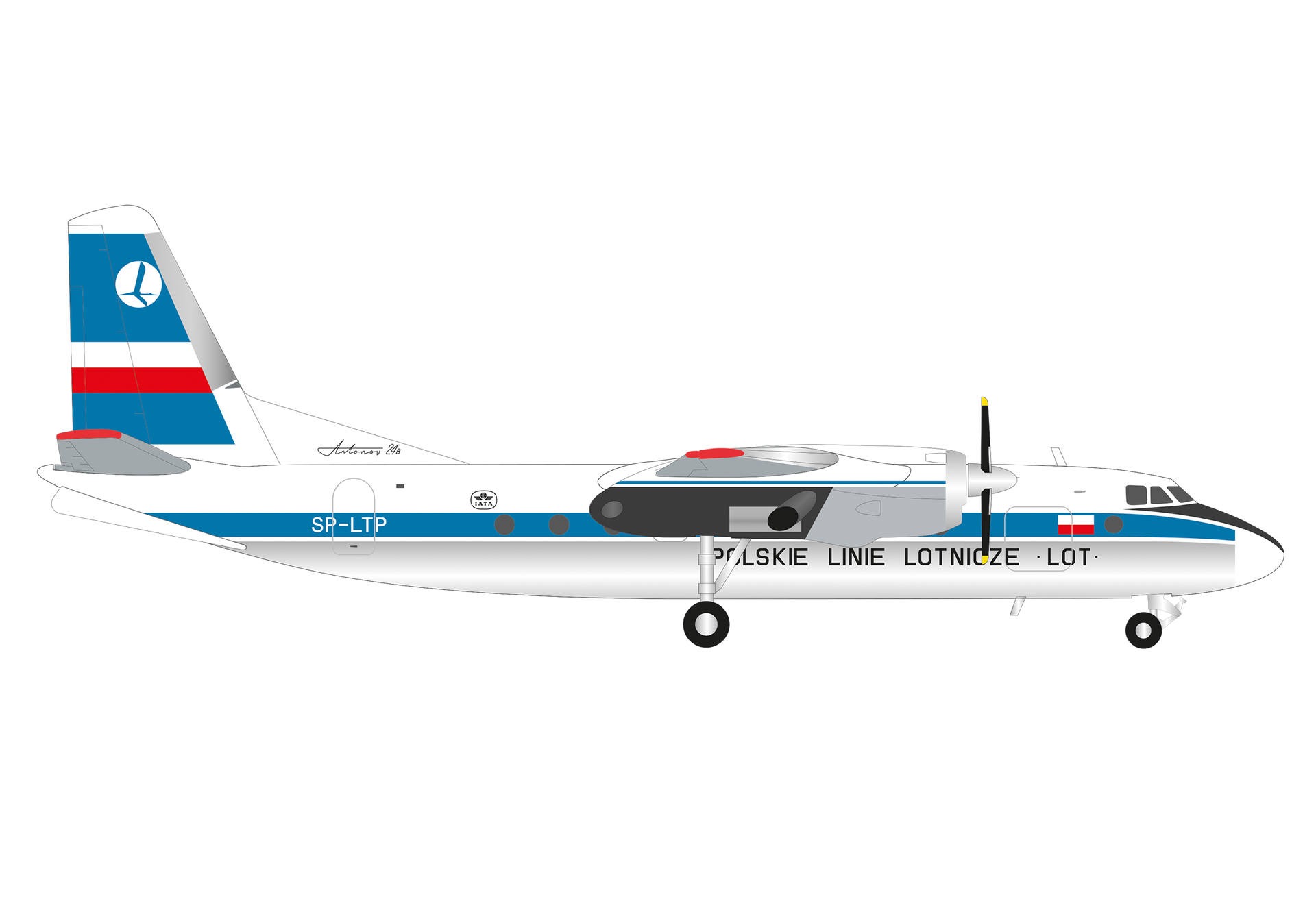 572996 Herpa LOT Polish Airlines / LOTポーランド航空 AN-24B SP-LTP 1:200