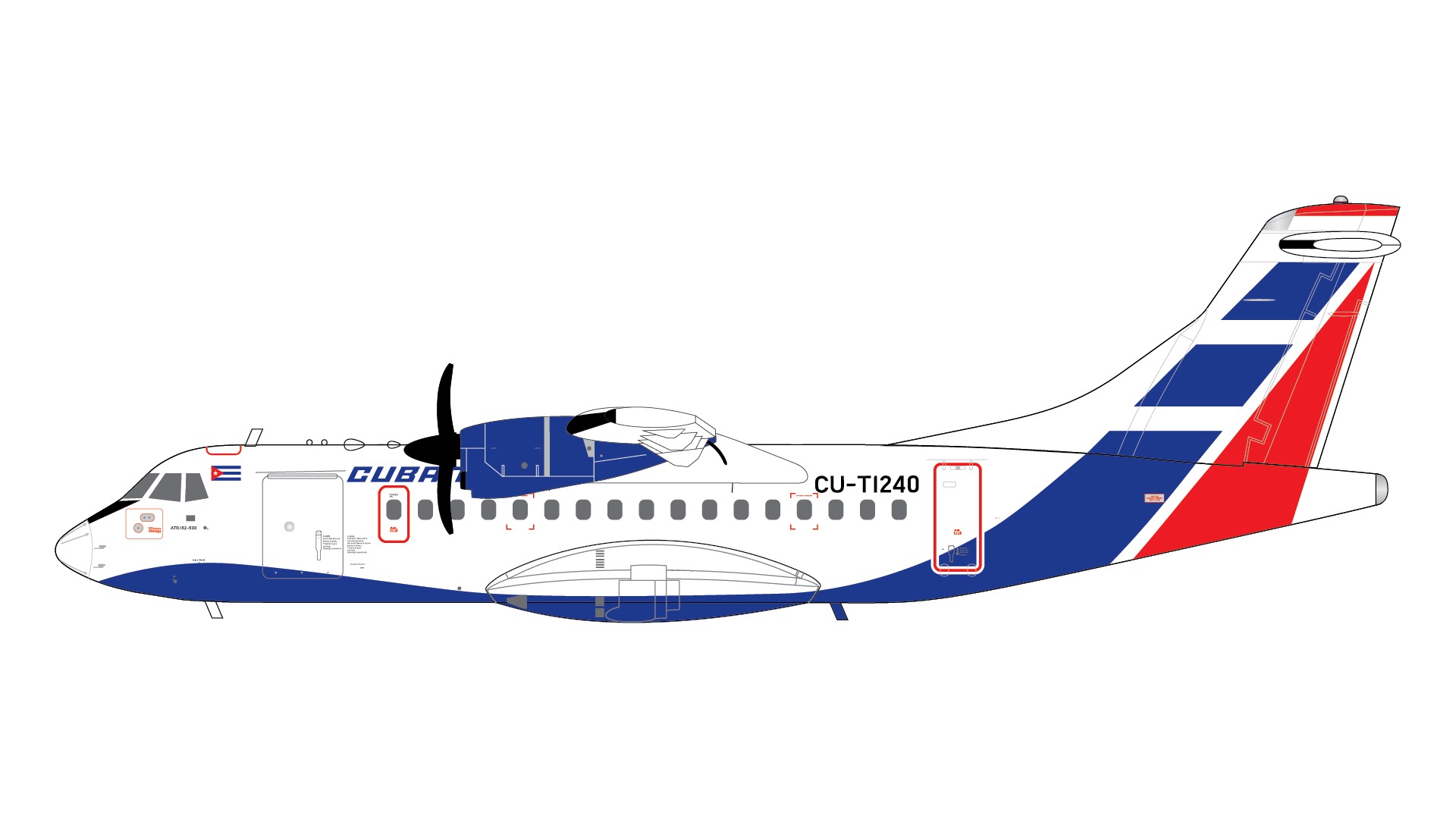 G2CUB1251 GEMINI 200 Cubana / クバーナ航空 ATR-42-500 CU-T1240  1:200 お取り寄せ