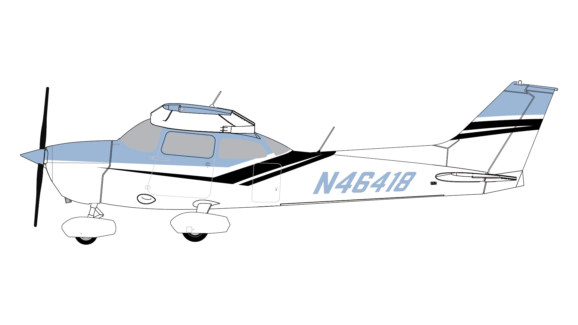 GGCES018  Gemini General aviation Sporty's Aviation Gifts release Cessna 172M Skyhawk  N46418 1:72 お取り寄せ