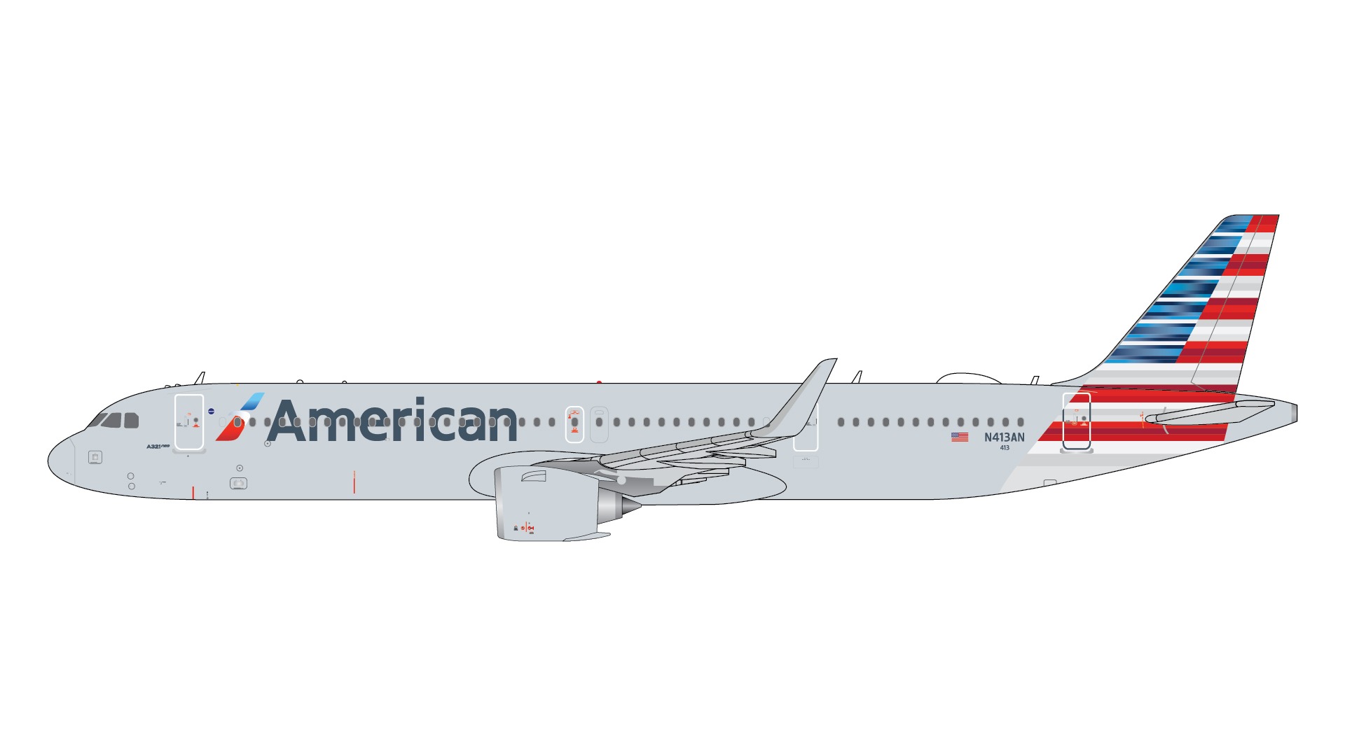 GJAAL2296 GEMINI JETS American Airlines / アメリカン航空 A321neo N413AN 1:400 メーカー完売