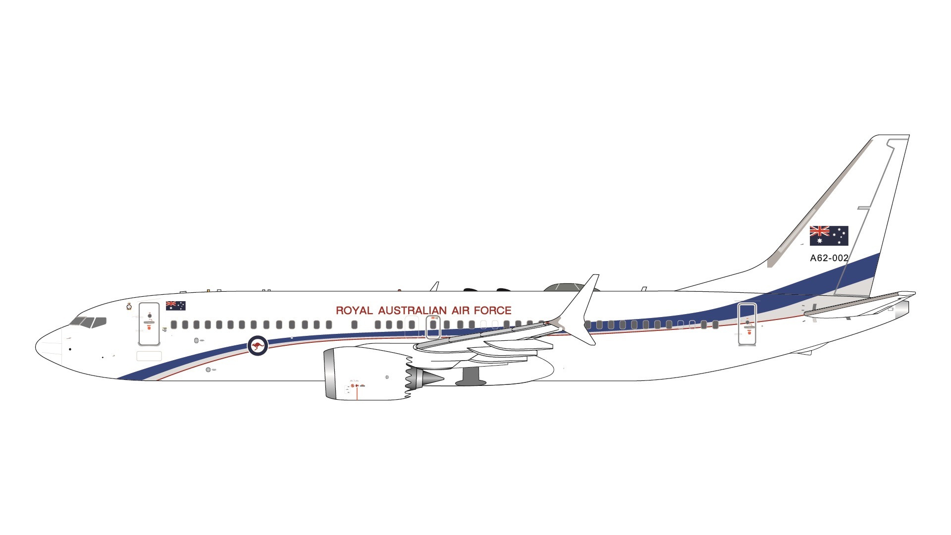 GMRAA145 GEMINI MACS Royal Australian Air Force/RAAF / オーストラリア空軍 B737-8 BBJ A62-002 1:400 お取り寄せ