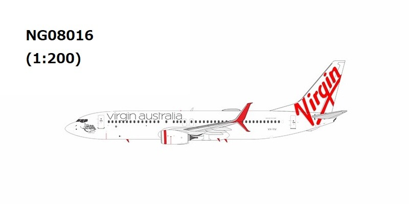 NG08016 NG MODELS Virgin Australia / ヴァージン・オーストラリア with scimitar winglets B737-800/w VH-YIV 1:200 お取り寄せ