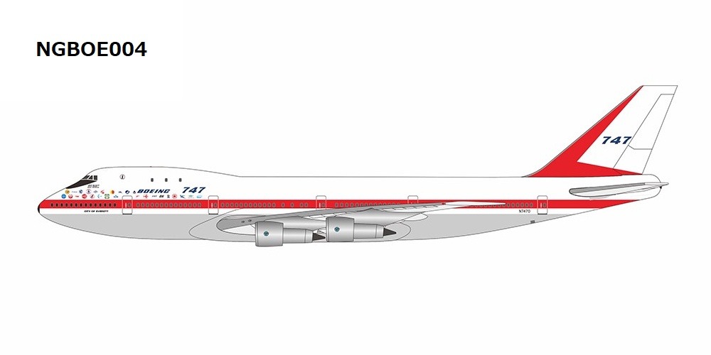 NGBOE004 NG Lite MODELS Boeing / ボーイングカラー named "CITY OF EVERETT" B747-100 N7470 1:400 お取り寄せ