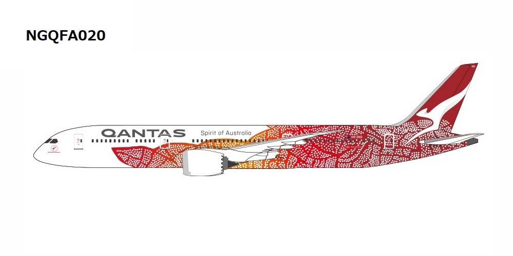 NGQFA020 NG Lite MODELS Qantas Airways / カンタス航空 Emily Kame Kngwarreye(wished and voted by collectors) B787-9 VH-ZND 1:400 お取り寄せ