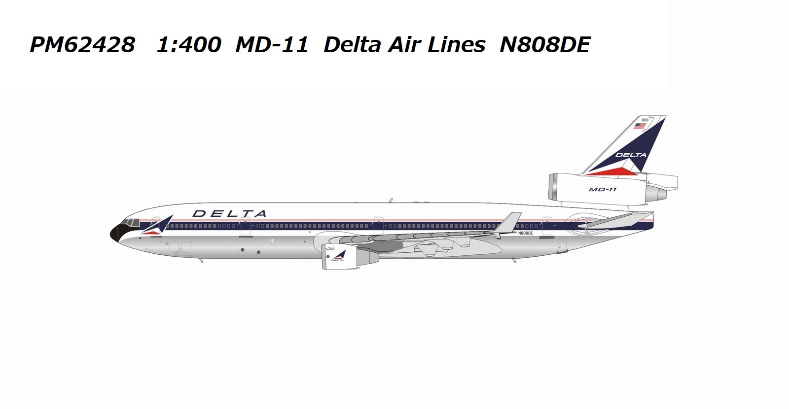 PM62428 Panda Models Delta Air Lines / デルタ航空 MD-11 N808DE 1:400 完売しました。