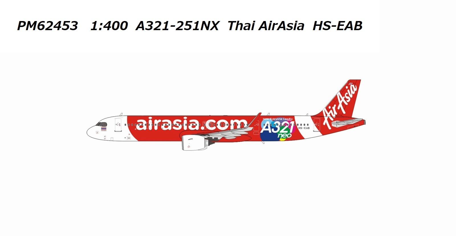 PM62453 Panda Models THAI AIRASIA / タイ エアアジア A321-251NX HS-EAB 1:400 完売しました。