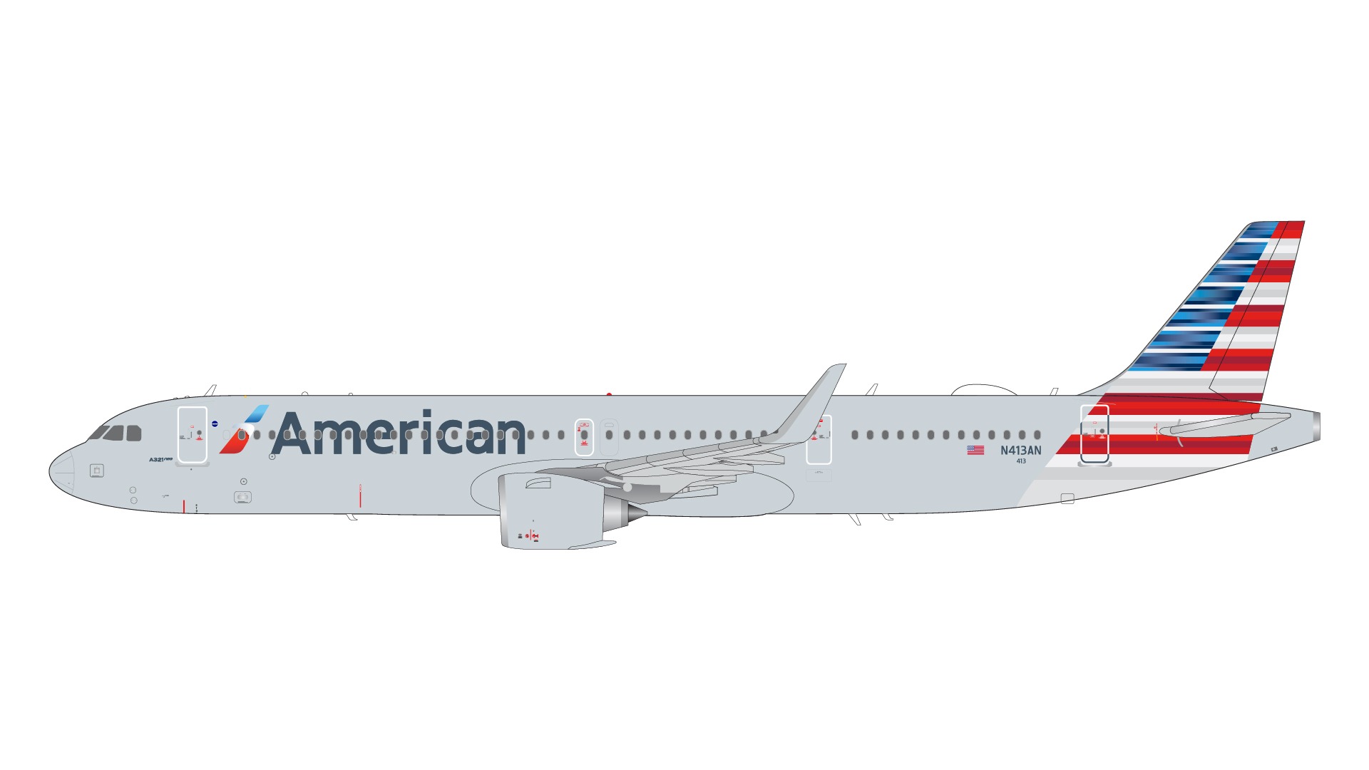 G2AAL1352 GEMINI 200 American Airlines / アメリカン航空 A321neo N413AN 1:200 メーカー完売