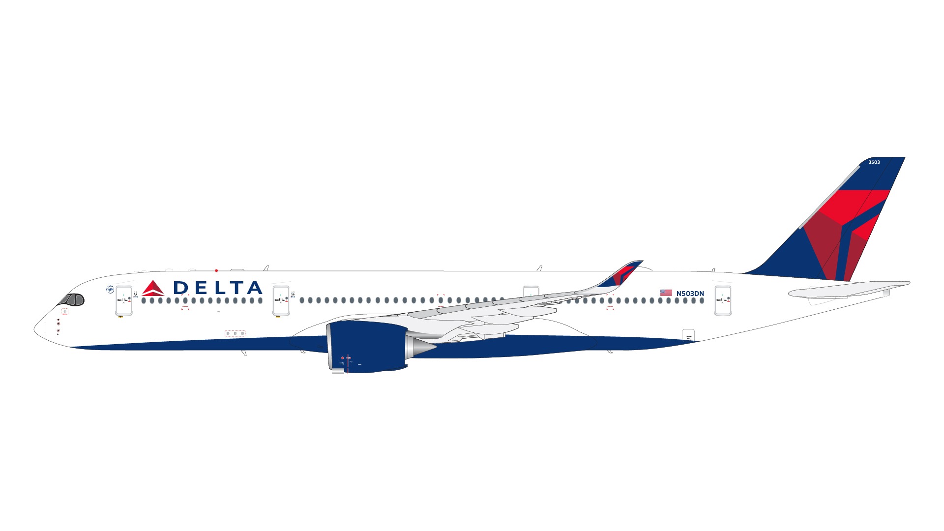 G2DAL1334 GEMINI 200 Delta Air Lines / デルタ航空 A350-900 N503DN 1:200 完売しました。