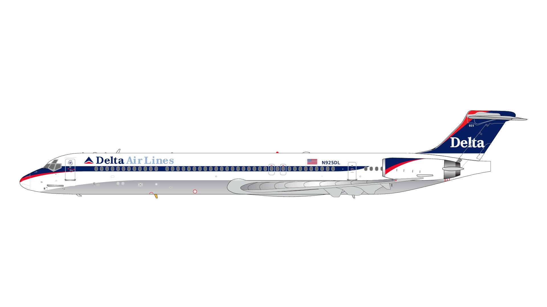 G2DAL962 GEMINI 200 Delta Air Lines / デルタ航空 MD-88 N925DL Interim Livery 1:200 お取り寄せ