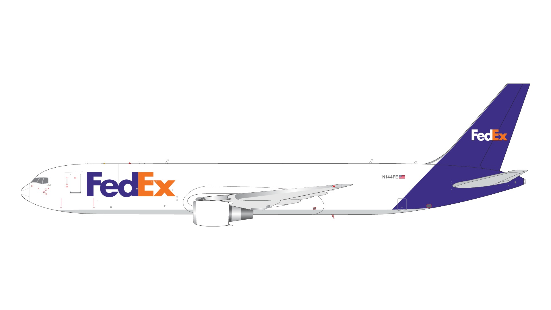 G2FDX1377 GEMINI 200 FedEx / フェデックス B767-300ERF N144FE revised livery 1:200 お取り寄せ