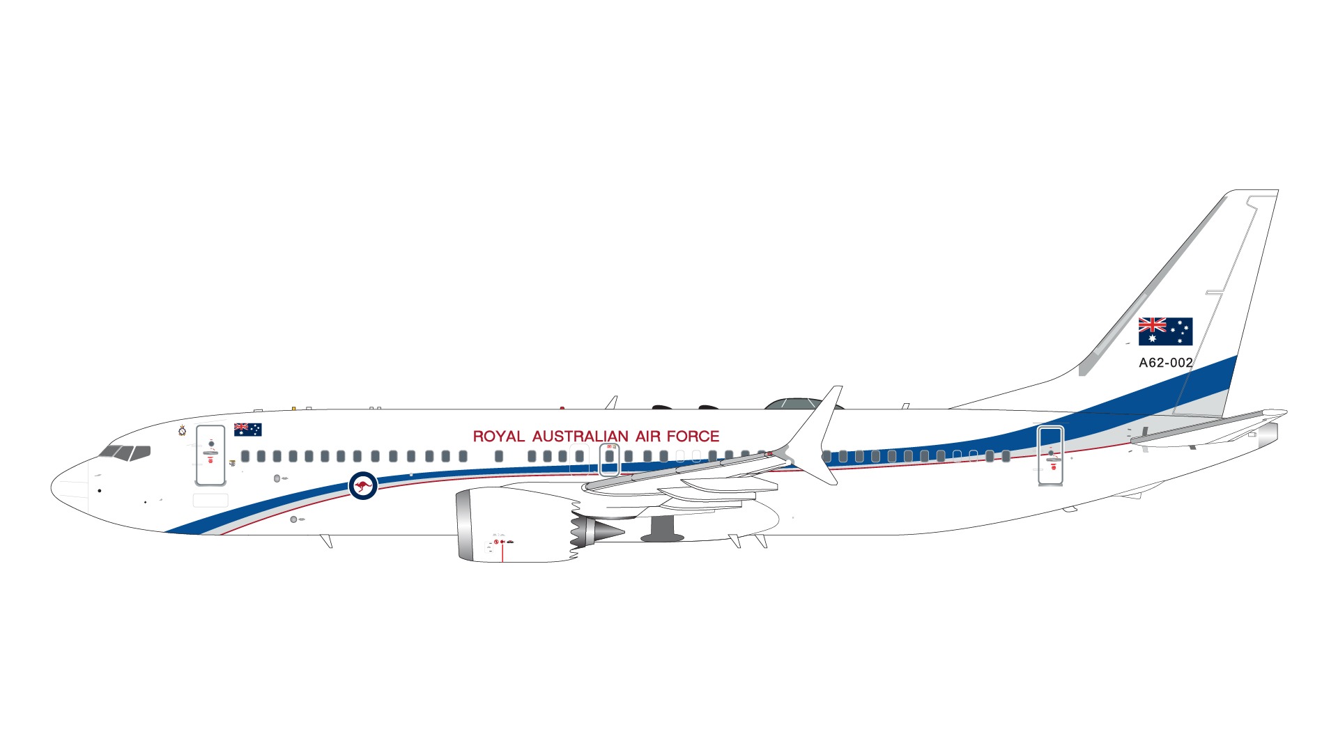 G2RAA1327 GEMINI 200 Royal Australian Air Force/RAAF / オーストラリア空軍 B737-8 BBJ A62-002 1:200 お取り寄せ
