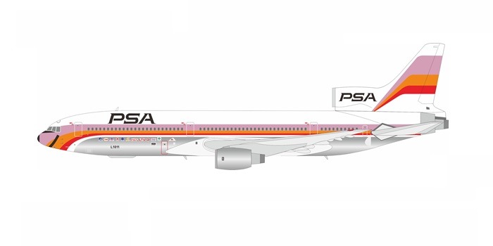 1011PS0224 IN Flight200 PSA/Pacific Southwest Airlines / パシフィック・サウスウエスト・エアラインズ Polished L-1011 N10114 スタンド付き 1:200 メーカー完売