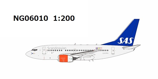NG06010 NG MODELS SAS Scandinavian Airlines / スカンジナビア航空 the last retired 736 of SK B737-600 LN-RPG 1:200 お取り寄せ