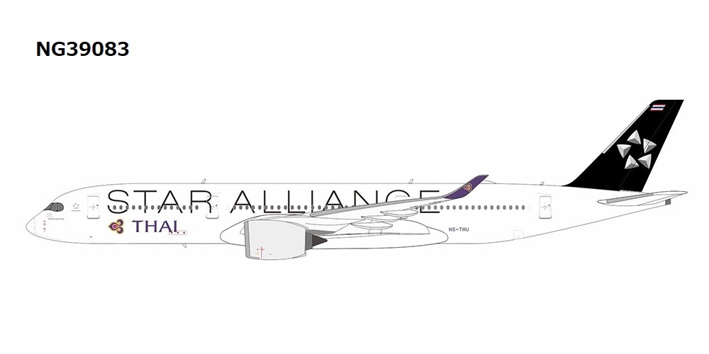 NG39083 NG MODELS Thai Airways / タイ国際航空 Star Alliance A350-900 HS-THU 1:400 お取り寄せ