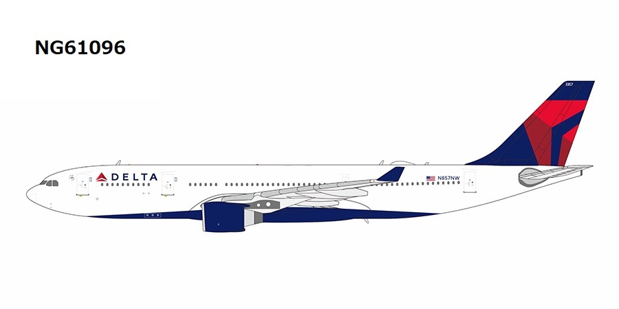 NG61096 NG MODELS Delta Air Lines / デルタ航空 A330-200 N857NW 1:400 お取り寄せ