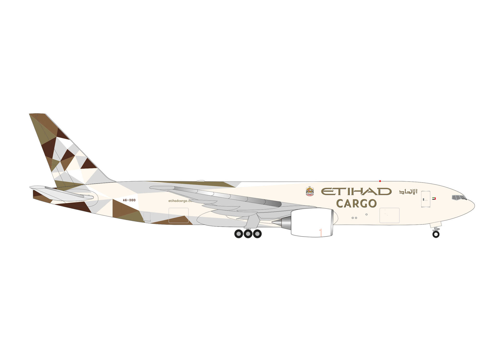 538282 Herpa Etihad Cargo / エティハド航空 カーゴ B777F A6-DDD 1:500メーカー完売