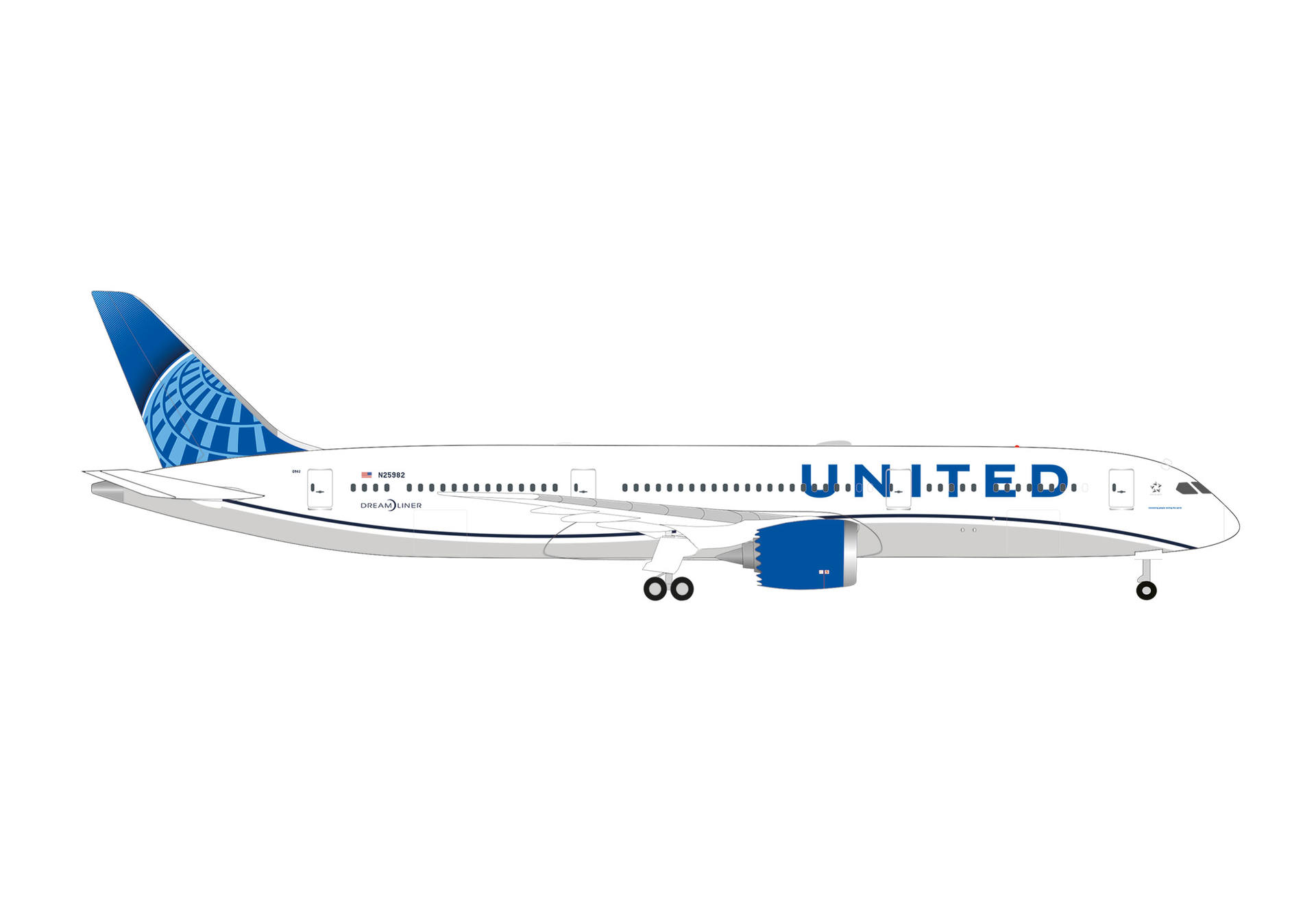 538329 Herpa United Airlines / ユナイテッド航空 B787-9 N25982 1:500 お取り寄せ