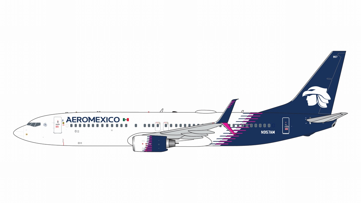 GJAMX2321 GEMINI JETS Aeromexico / アエロメヒコ new livery B737-800 N957AM 1:400 メーカー完売
