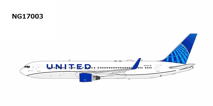 NG17003 NG MODELS United Airlines / ユナイテッド航空 Blue Evolution livery B767-300ER/w N673UA 1:400 完売しました。