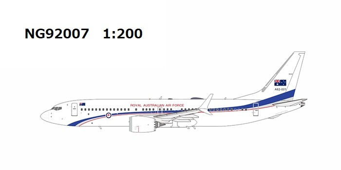 NG92007 NG MODELS Royal Australian Air Force / オーストラリア空軍 B737 MAX8 VIP A62-001 1:200 お取り寄せ