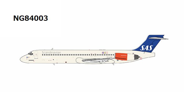 NG84003 NG MODELS SAS Scandinavian Airlines / スカンジナビア航空 named "Ragnar Viking" MD-87 (DC-9-87) OY-KHF 1:400 お取り寄せ