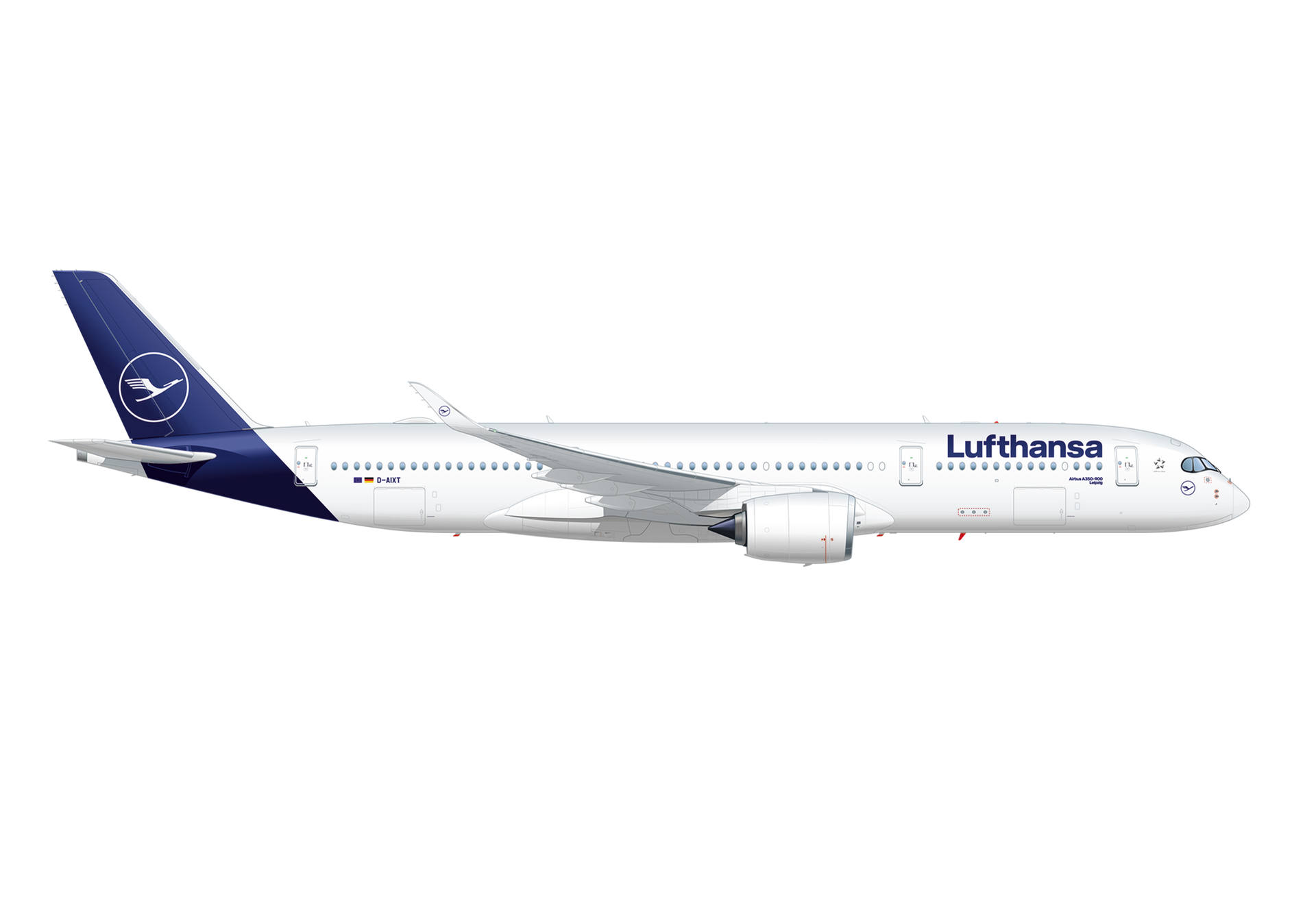 559577-001 Herpa Lufthansa / ルフトハンザドイツ航空 A350-900 D-AIXT Leipzig 1:200 お取り寄せ