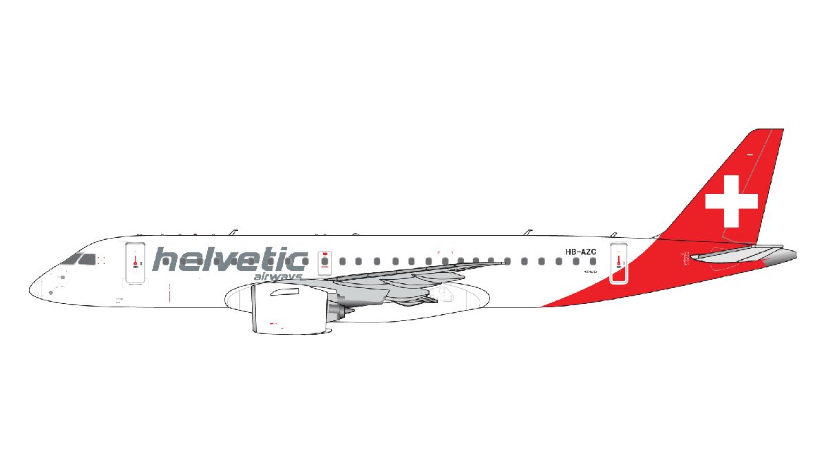 GJOAW2323 GEMINI JETS HELVETIC / ヘルヴェティック・エアウェイズ E190-E2 HB-AZC 1:400 メーカー完売
