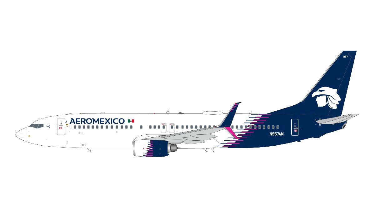G2AMX1387 GEMINI 200 Aeromexico / アエロメヒコ B737-800S N957AM new livery 1:200 お取り寄せ