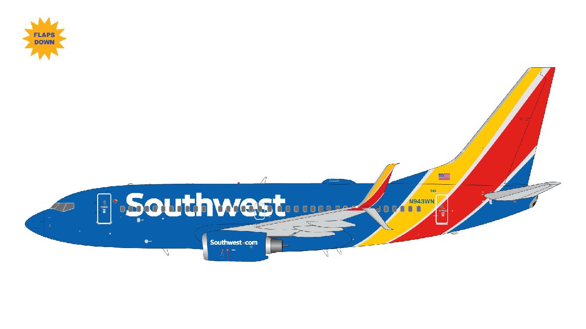 G2SWA1350F GEMINI 200 Southwest Airlines / サウスウエスト航空 B737-700S flaps down N943WN  1:200 お取り寄せ