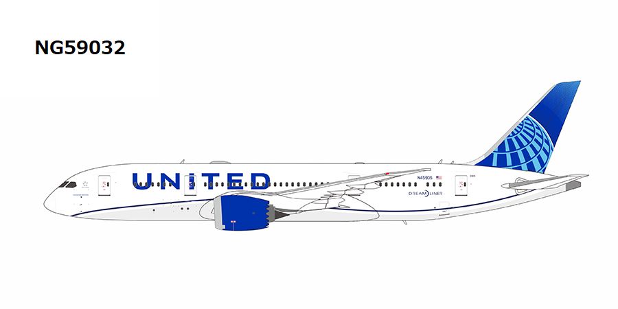 NG59032 NG MODELS United Airlines / ユナイテッド航空 Blue Evolution c/s B787-8 N45905 1:400 お取り寄せ