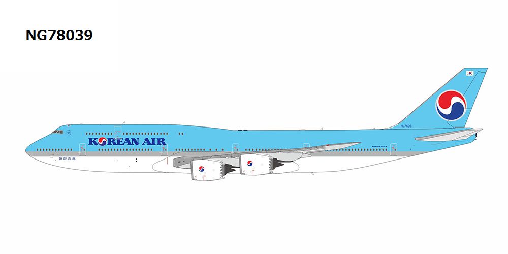 NG78039 NG MODELS Korean Air / 大韓航空 B747-8 HL7636 1:400 完売しました。