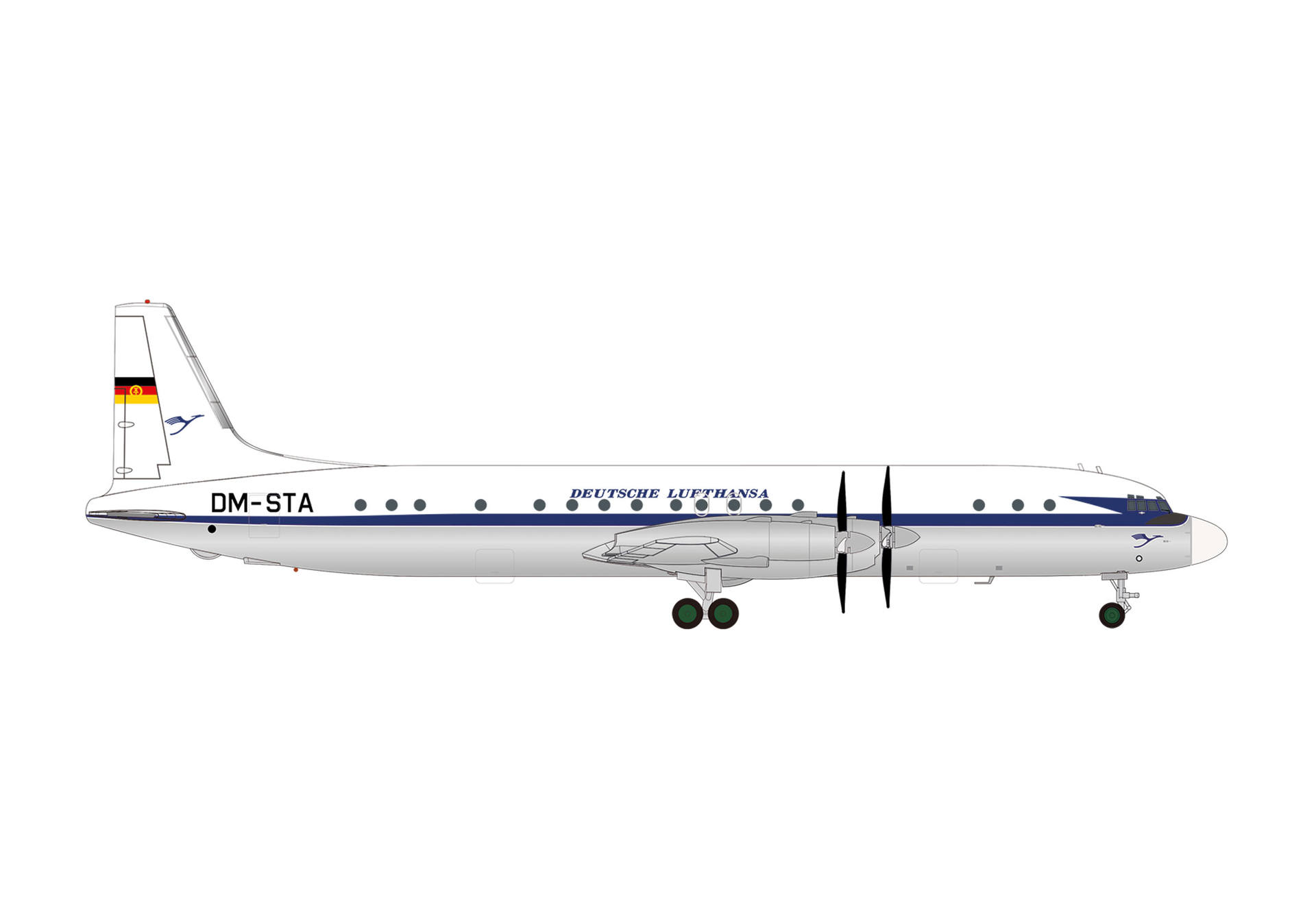 573689 Herpa Lufthansa / ルフトハンザドイツ航空 IL-18 DM-STA 1:200