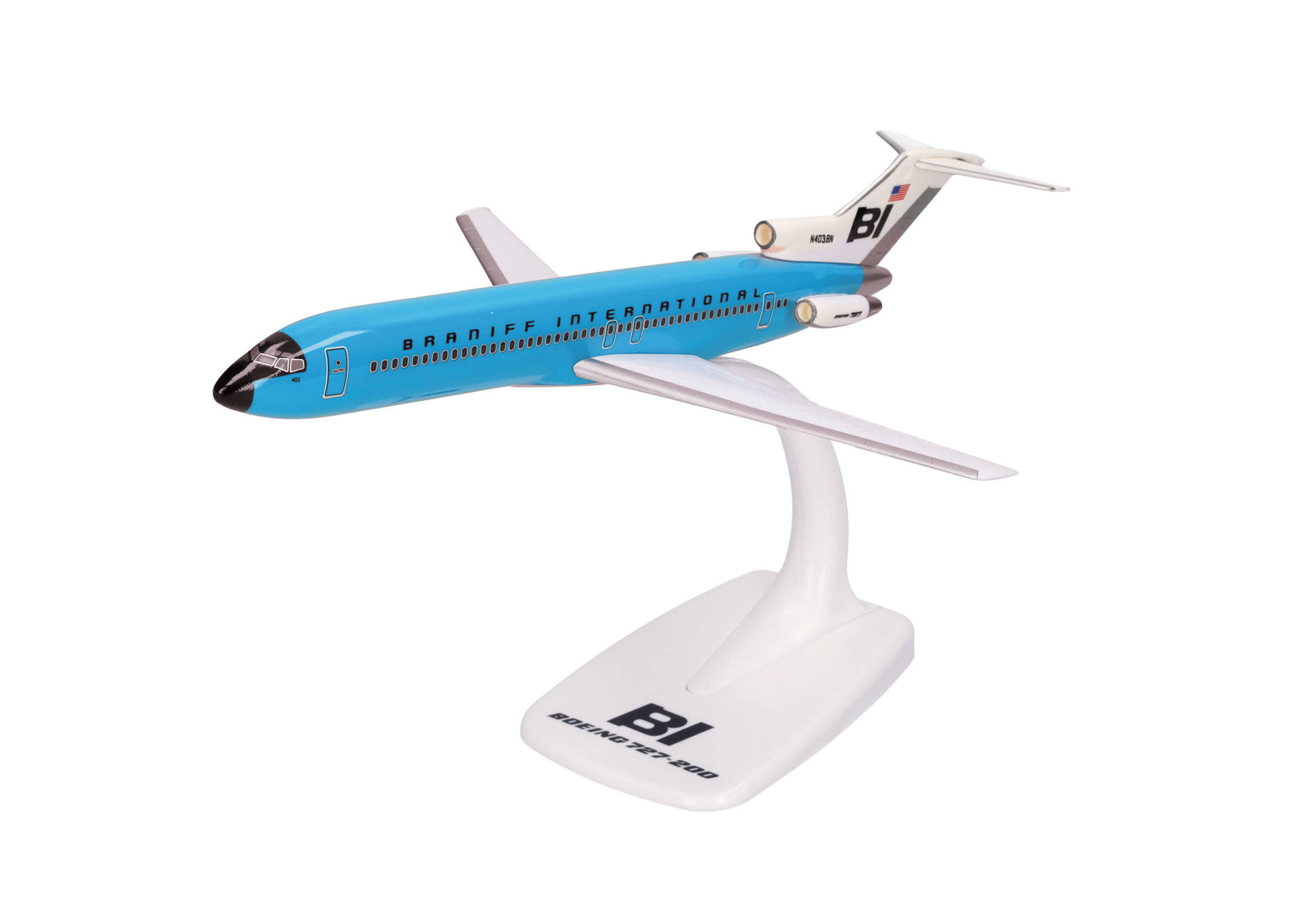 613996 Herpa SNAPFIT Braniff International Airways / ブラニフ航空 B727-200  N403BN Solid New Dark Blue 1:200 予約