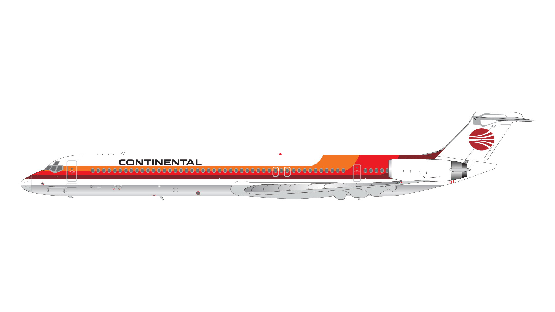 G2COA1363 GEMINI 200 Continental Airlines / コンチネンタル航空 MD-81 N859HA Frontier hybrid; upgraded stand 1:200 完売しました。