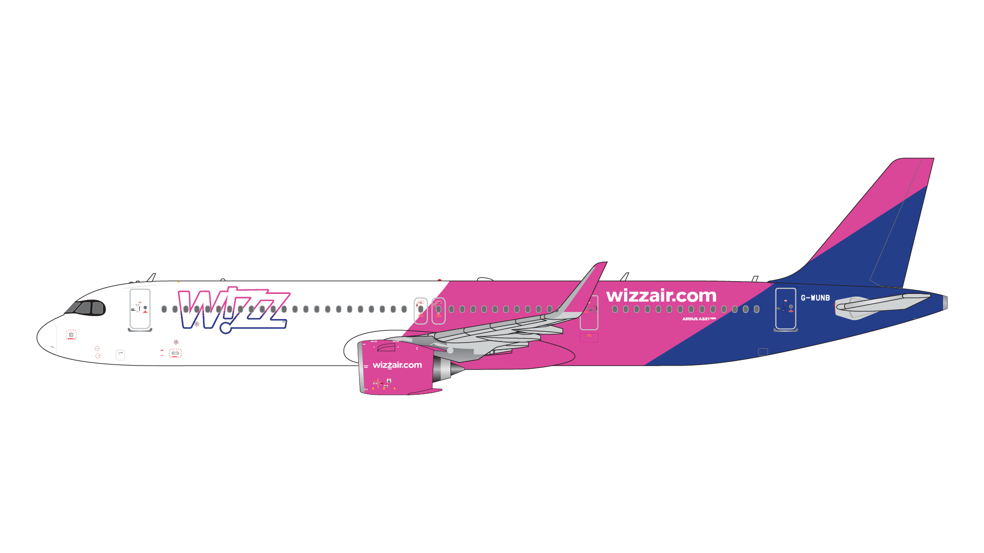 GJWUK2340 GEMINI JETS Wizz Air UK / ウィズエア・UK A321neo G-WUNB 1:400