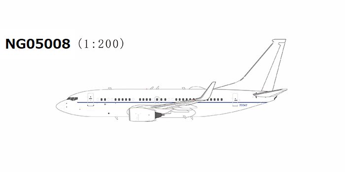 NG05008 NG MODELS U.S. Air Force / アメリカ空軍 white fuselage C-40B (737-700 BBJ) 02-0042 1:200 完売しました