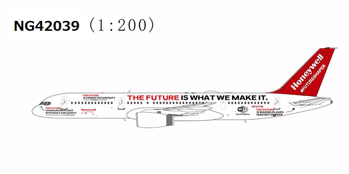 NG42039 NG MODELS Honeywell Aviation Services / ハネウェル 2021's livery(with "the future is what we make it." titles); with test bed B757-200 N757HW 1:200 お取り寄せ