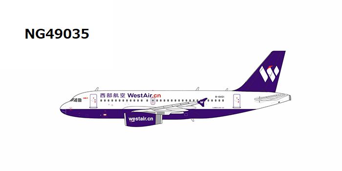 NG49035 NG MODELS West Air / 中国西部航空 A319 B-6421 1:400 お取り寄せ