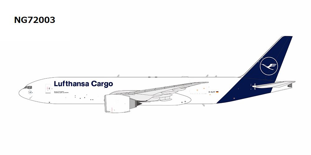 NG72003 NG MODEL Lufthansa Cargo / ルフトハンザ カーゴ B777F D-ALFF Konnichiwa Japan 1:400 完売しました