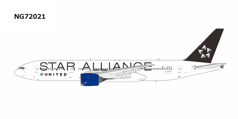 NG72021 NG MODEL United Airlines / ユナイテッド航空 star alliance B777-200ER N218UA 1:400 完売しました。