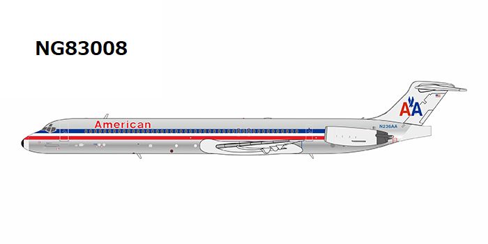 NG83008 NG MODELS American Airlines / アメリカン航空 black nosecone MD-82 N236AA 1:400 完売しました。